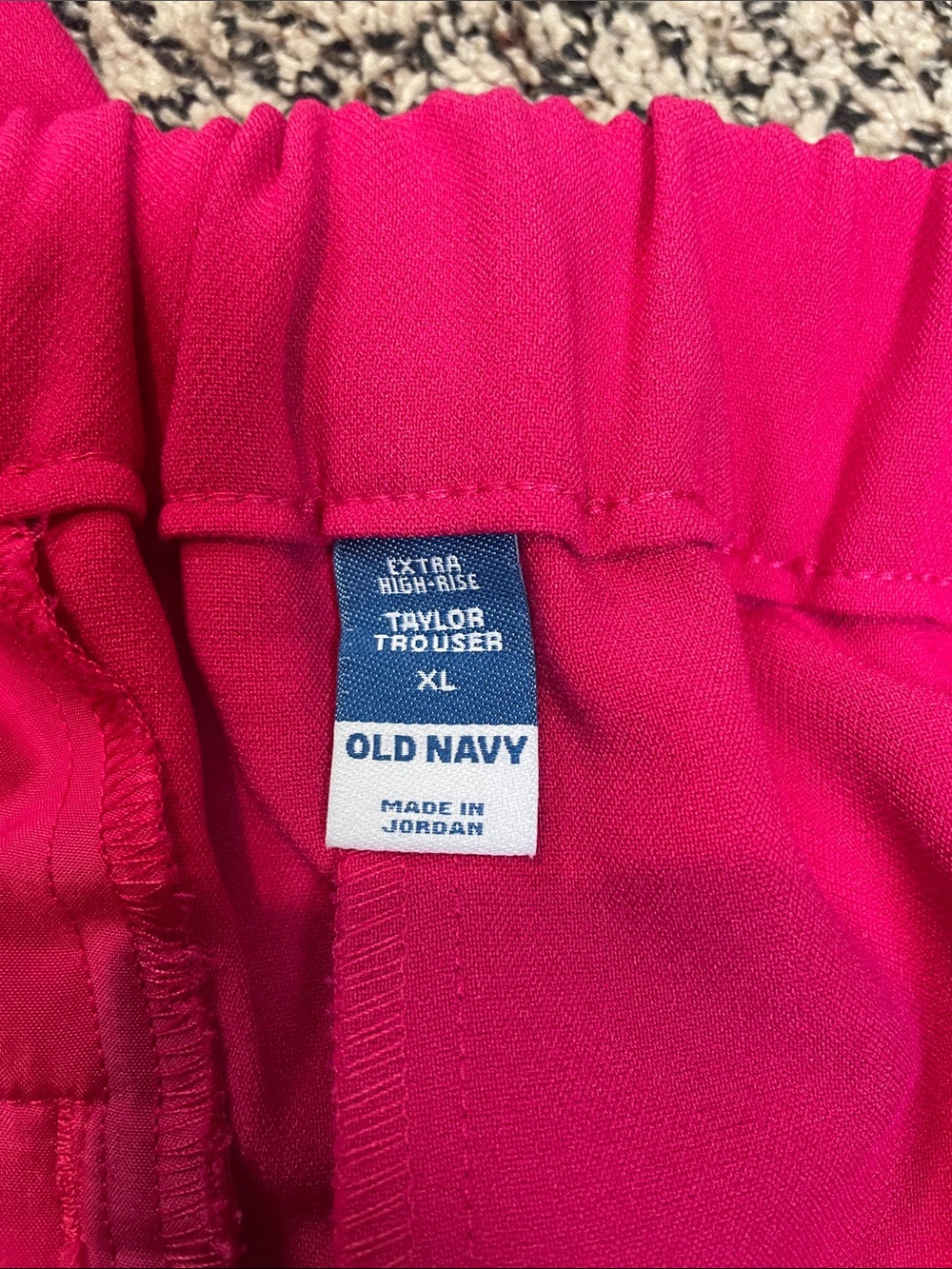 Old Navy Pleated Extra High Rise Taylor Trouser Straight Pants Pink Size XL NWOT - Picture 7 of 9